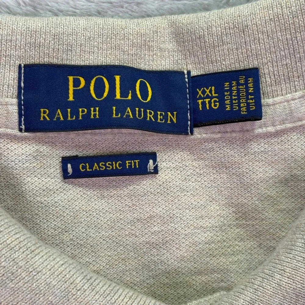 Polo Ralph Lauren Mens Polo XXL Tan Heather Classic Fit Short Sleeve Pony Logo